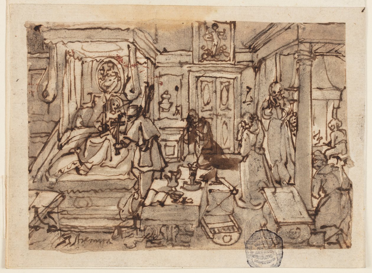 Extrema Unção de Jan van der Straet, called Stradanus