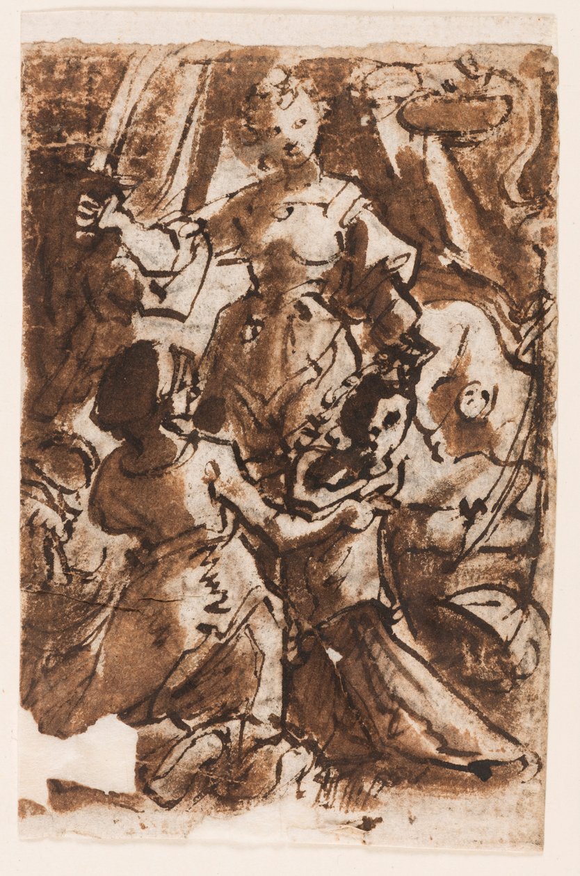 Reto: Judite com o Chefe de Holofernes; Ascensão de Cristo de Jan van der Straet, called Stradanus