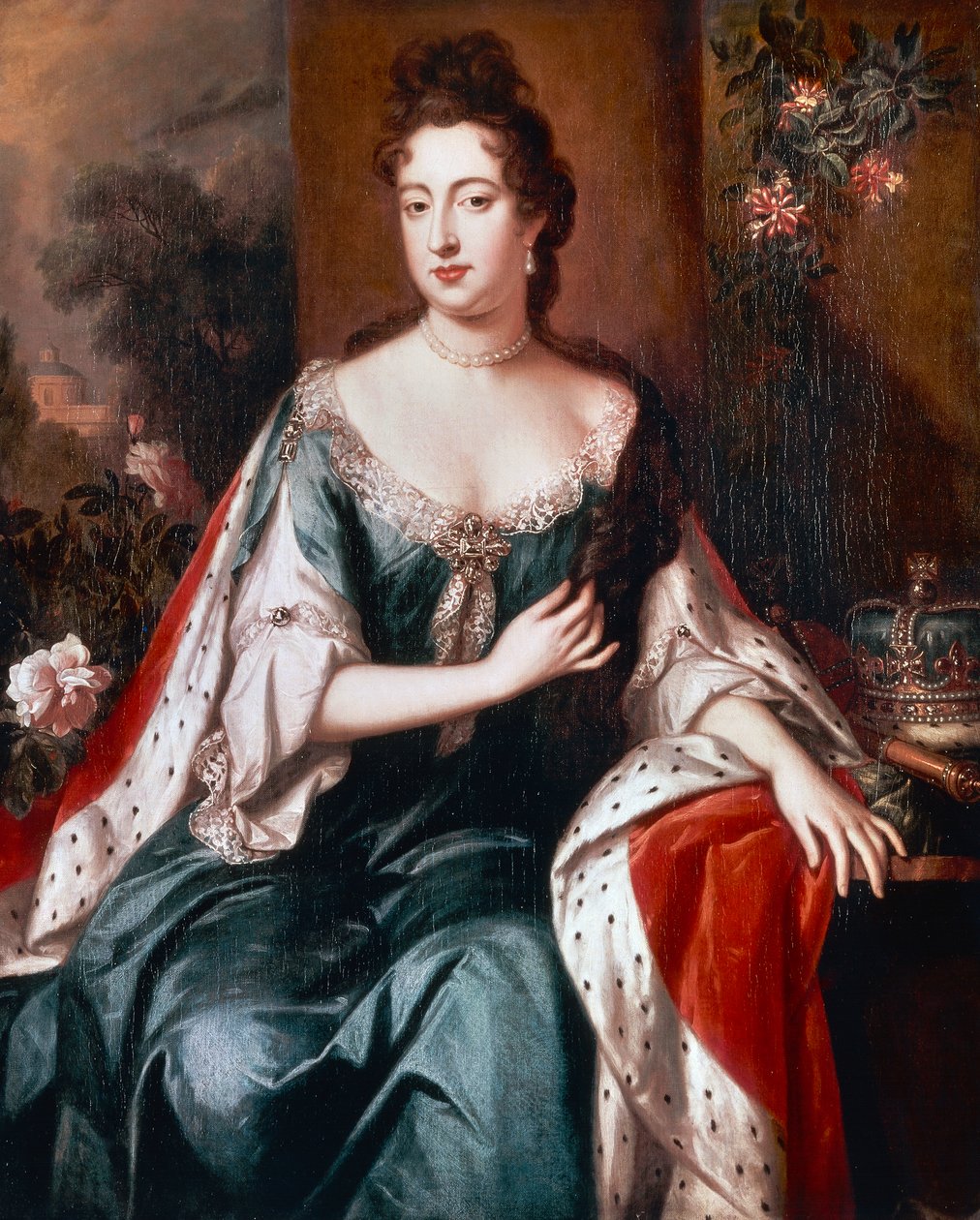 Rainha Maria II, c.1692-94 (óleo sobre tela) de Jan van der Vaardt