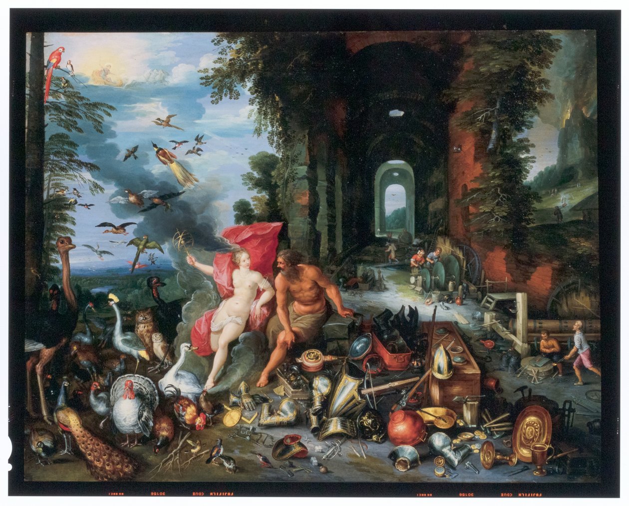 A alegoria do fogo e do ar de Jan van the Elder Kessel