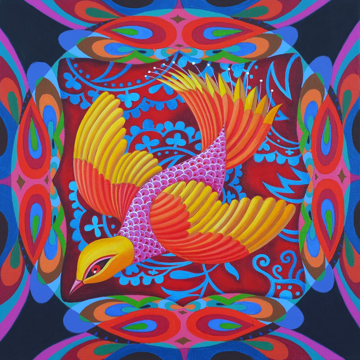 Voador de fogo-de-cauda, 2012, de Jane Tattersfield