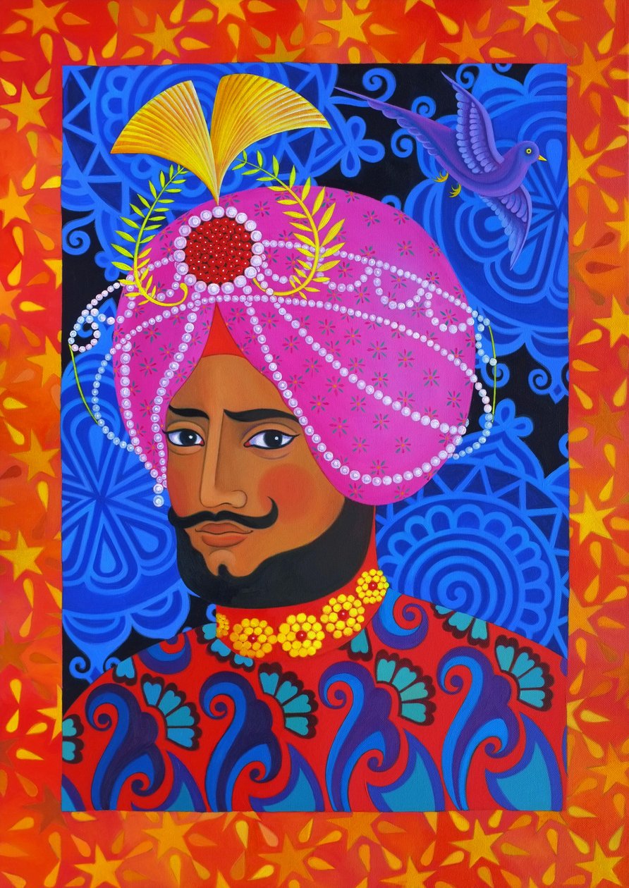 Maharaja com Turbante Rosa, 2012, de Jane Tattersfield