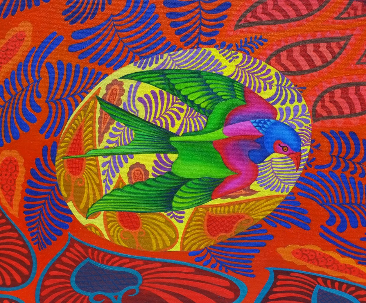 Papagaio rabo-de-andorinha, 2012, de Jane Tattersfield