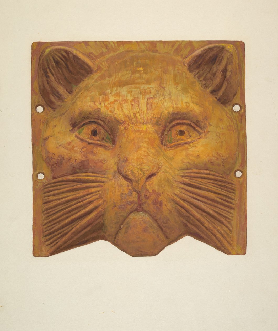 Cabeça de gato de ferro fundido de Jane Iverson