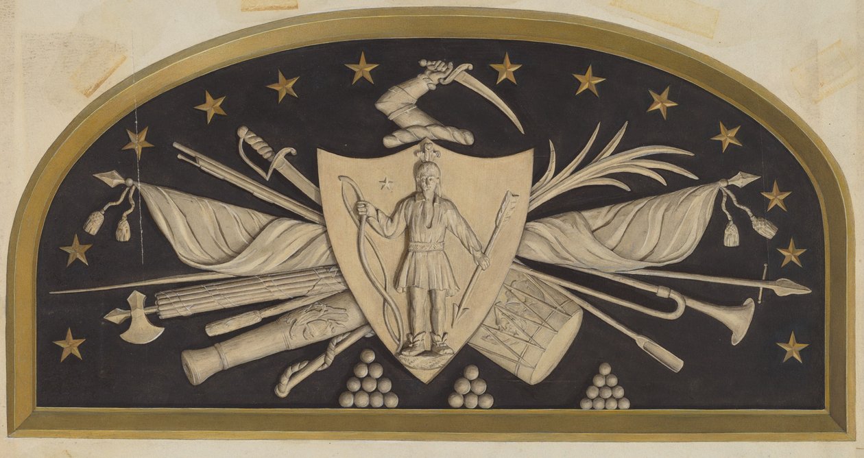 Lunette - Selo do Estado de Massachusetts, c. 1937. de Jane Iverson
