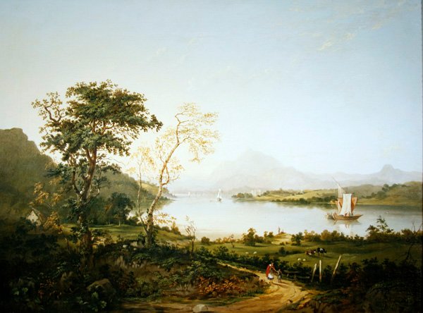Loch Awe, Argyllshire (óleo sobre tela) de Jane Nasmyth