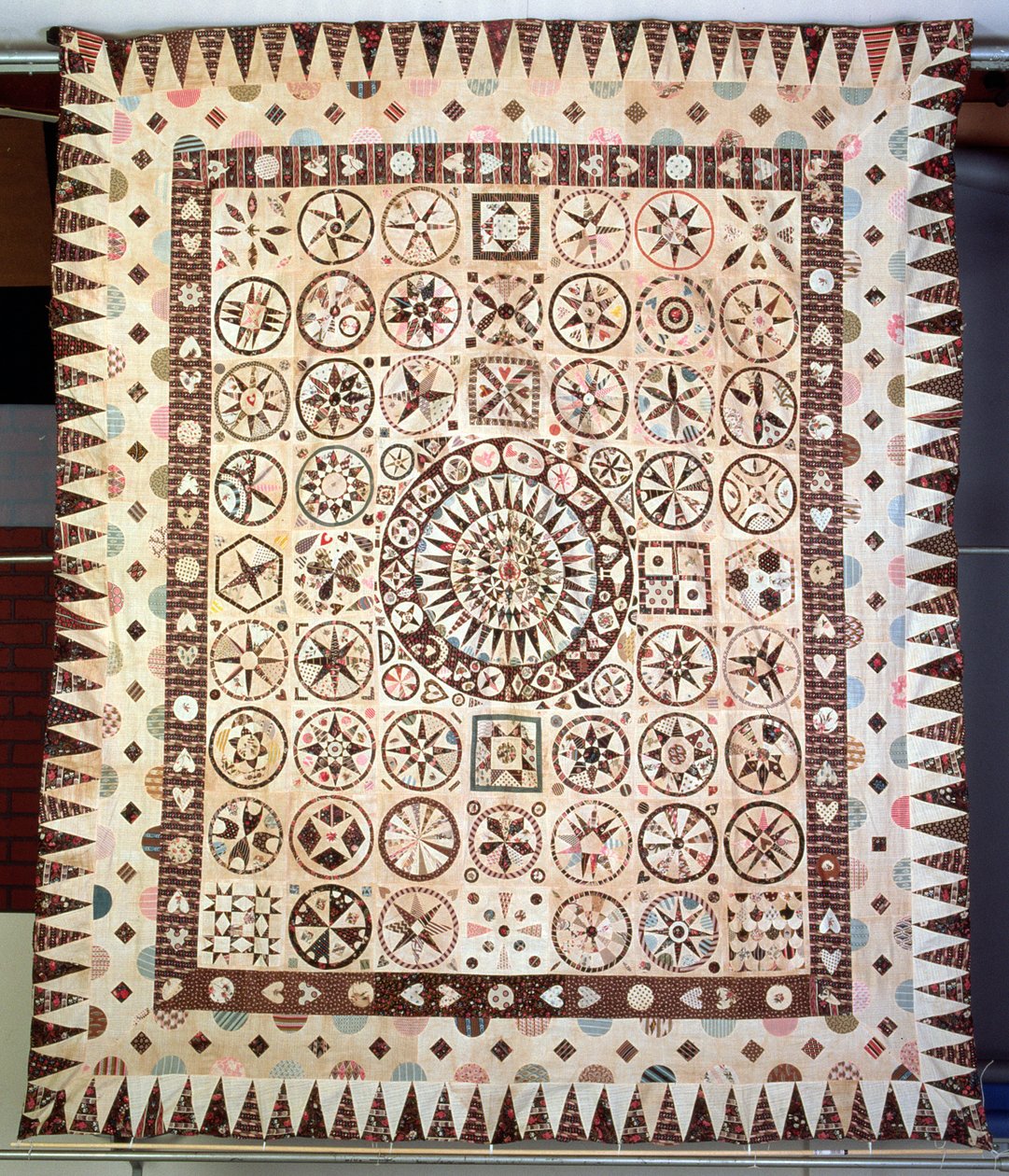 Colcha de retalhos, Irlanda, 1850-60 (têxtil) de Jane Pizar