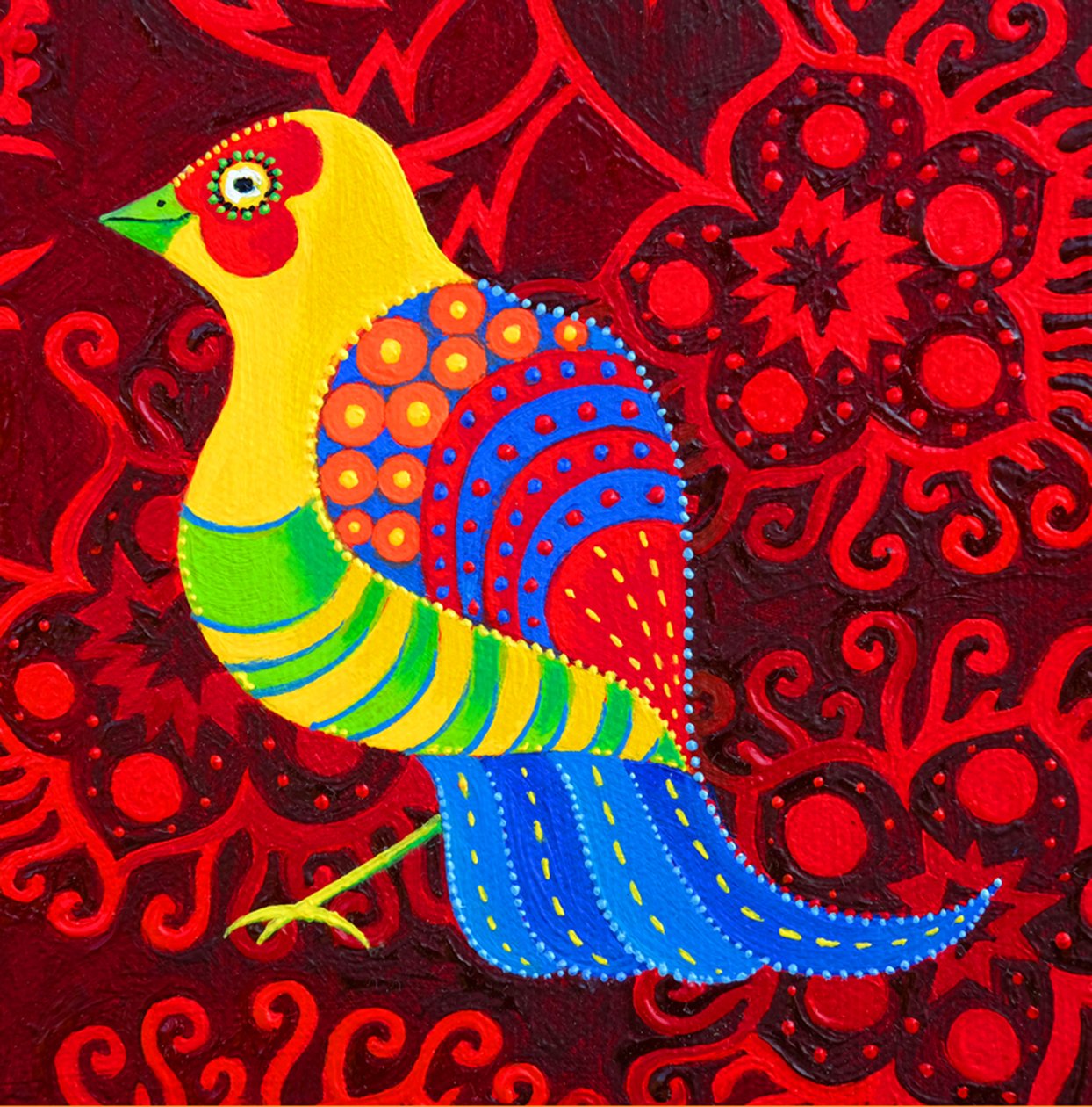 Pássaro de cauda azul, 2019 de Jane Tattersfield