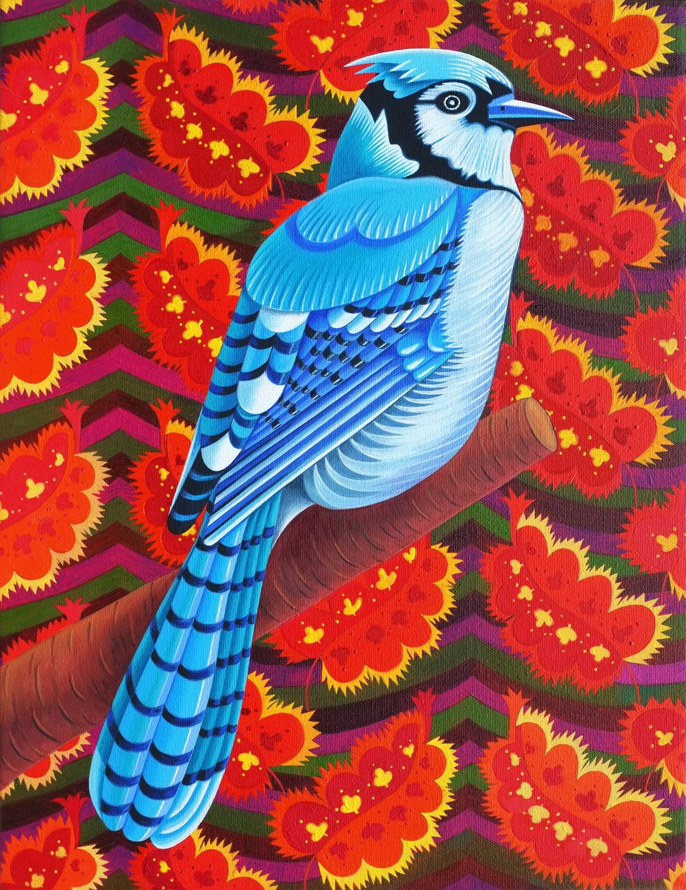 Jay azul, 2016, de Jane Tattersfield