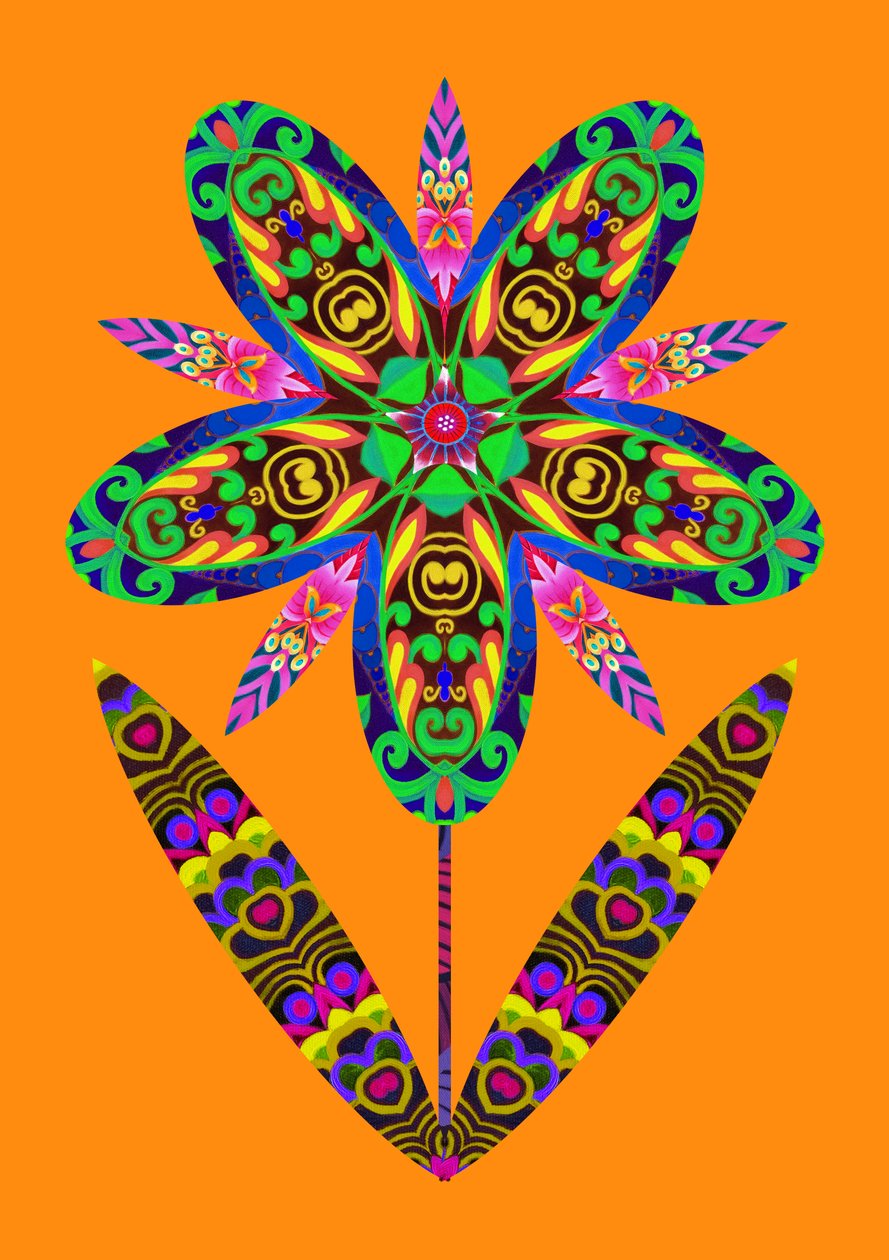 Corte de flores em laranja, 2020 de Jane Tattersfield