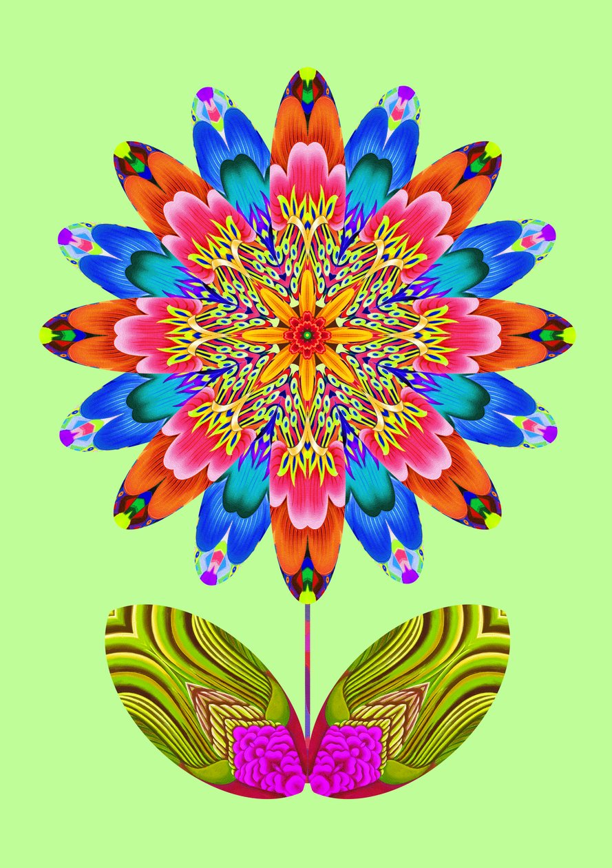 Corte de flores em verde pálido, 2020 de Jane Tattersfield