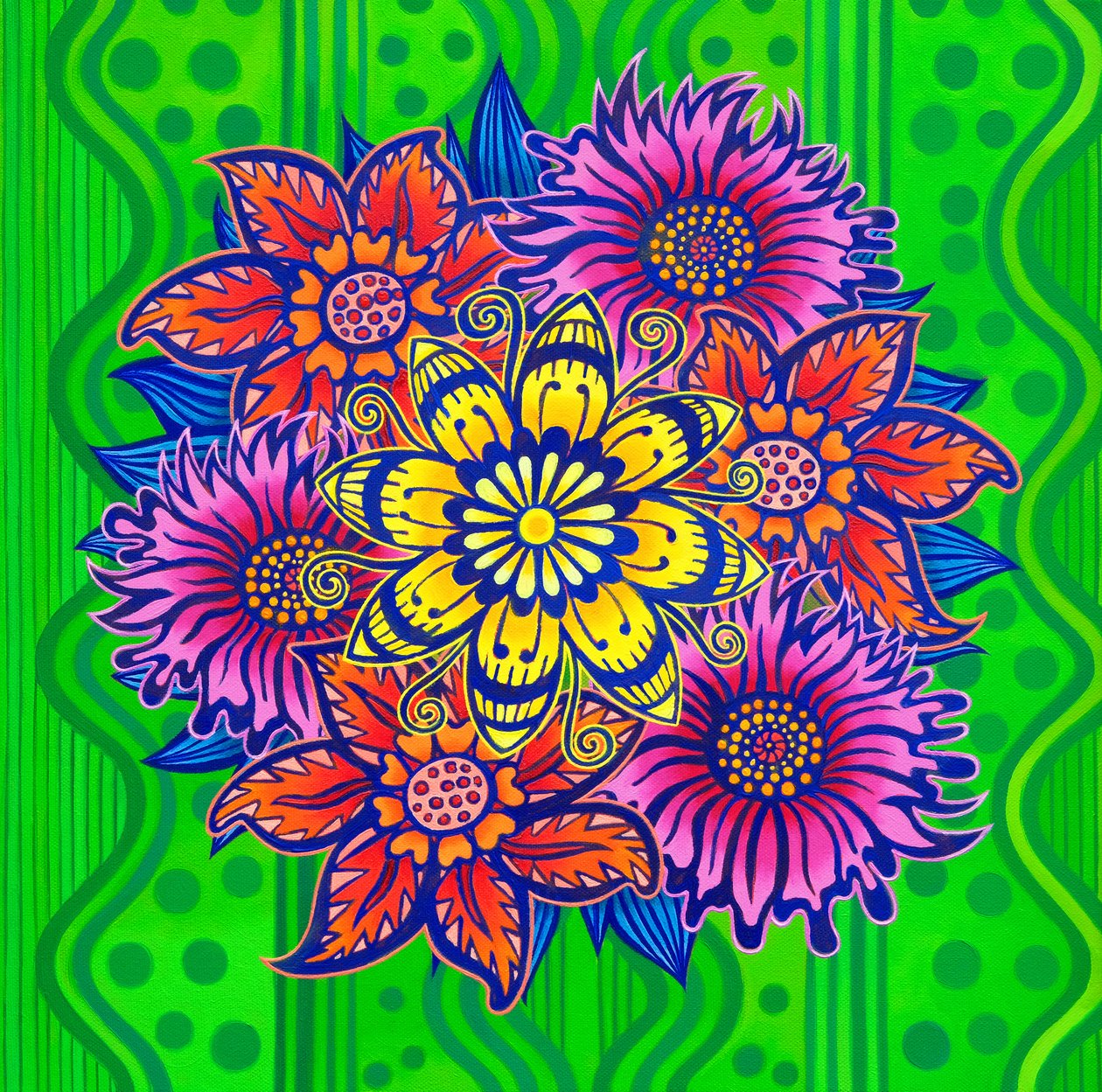 Flores em verde, 2022 de Jane Tattersfield