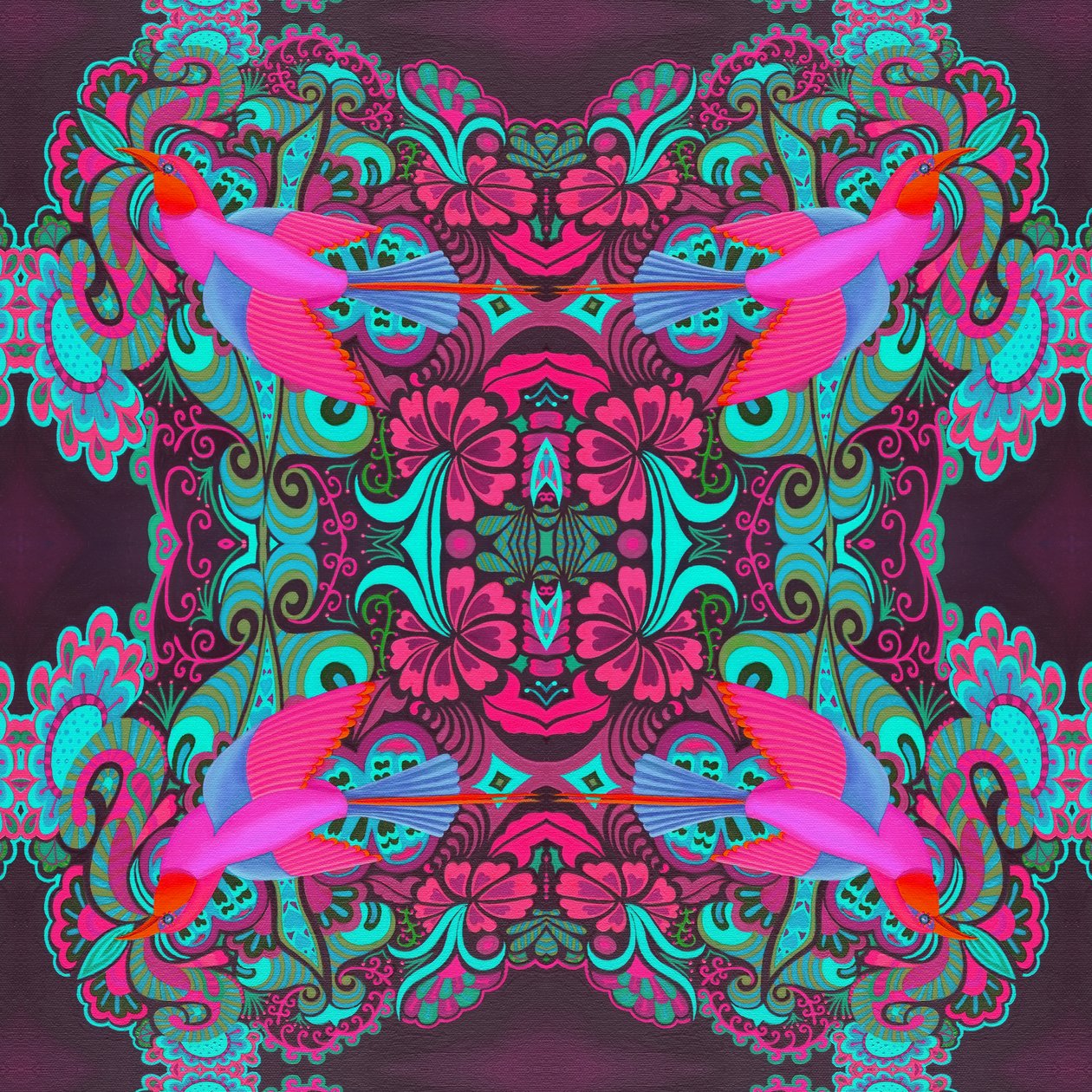 Marrom do teste padrão do pássaro de voo, 2015, de Jane Tattersfield