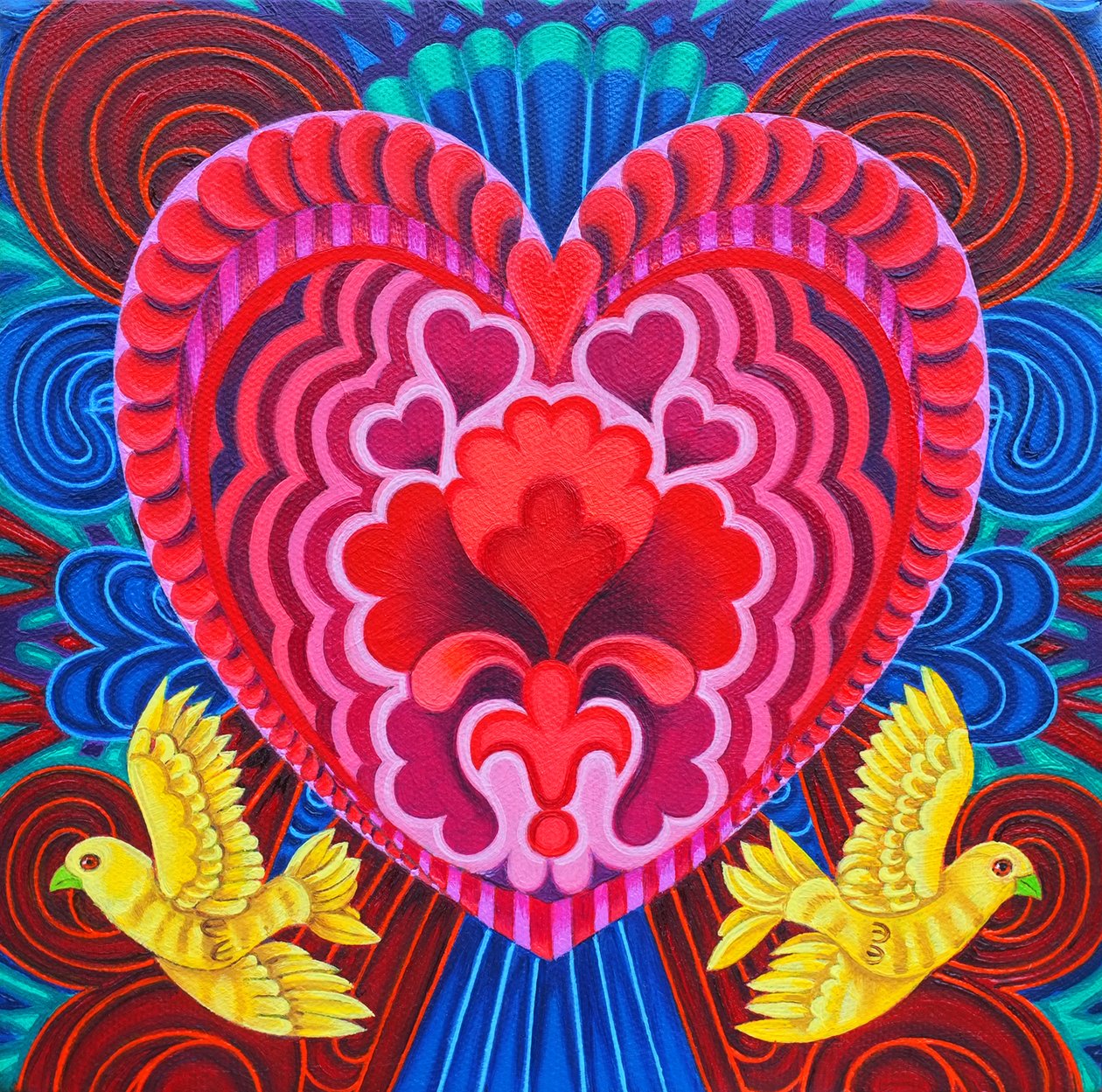 Coração e pássaros, 2016, de Jane Tattersfield
