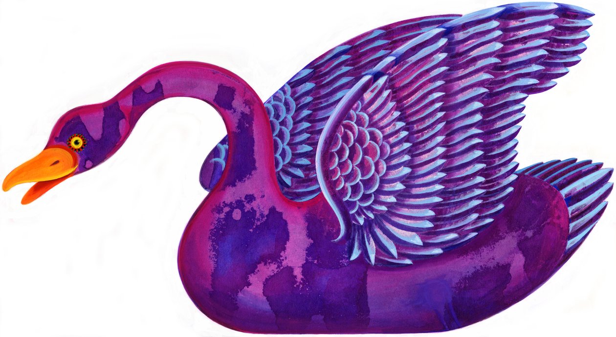 Swan, 1996, (tinta e guache) de Jane Tattersfield