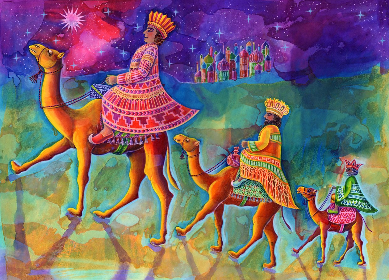 Three Kings, 1997, (tinta e guache) de Jane Tattersfield