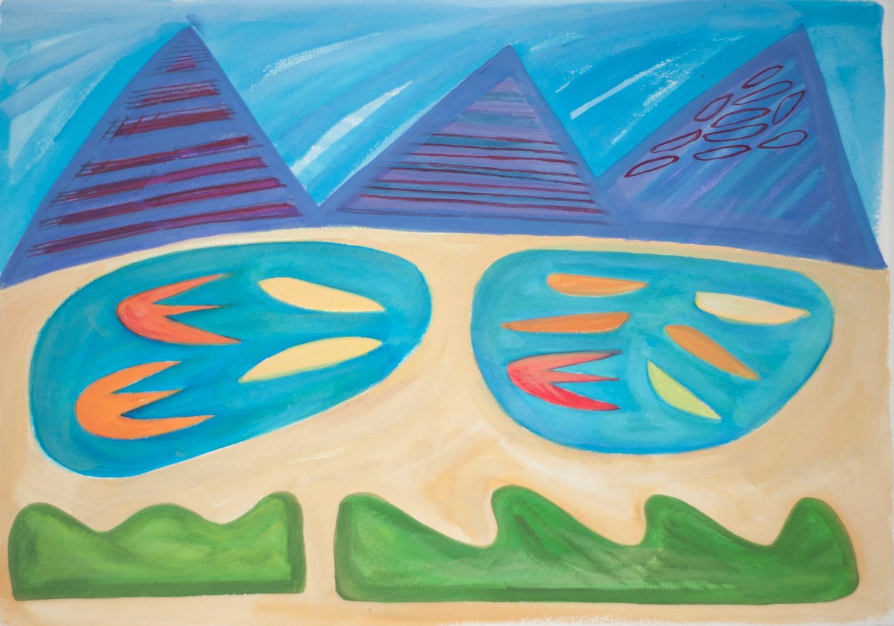 Paisagem dentro de, 2015 (aguarela e guache no papel) de Janet McKenzie