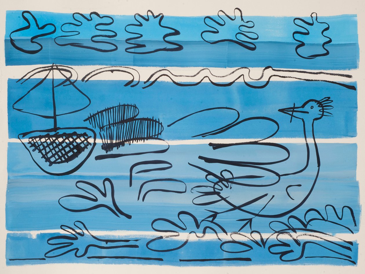 Vela Costa Oeste, 2015 (aguarela e tinta) de Janet McKenzie