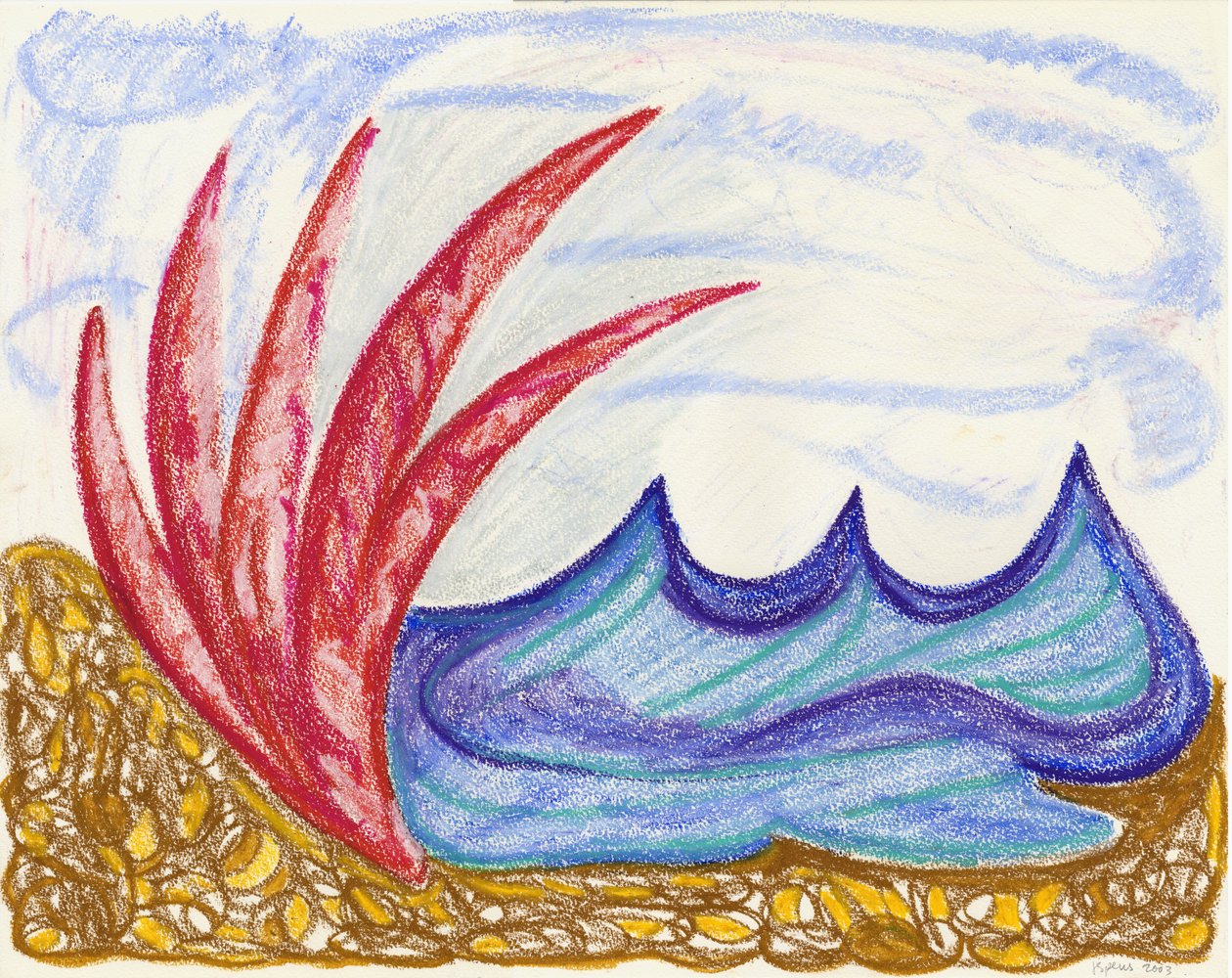 Wormiston Sea view, 2003 (pastel de óleo) de Janet McKenzie
