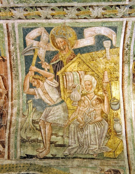 Os primeiros trabalhos de Adão e Eva, 1490 de Janez Kastav