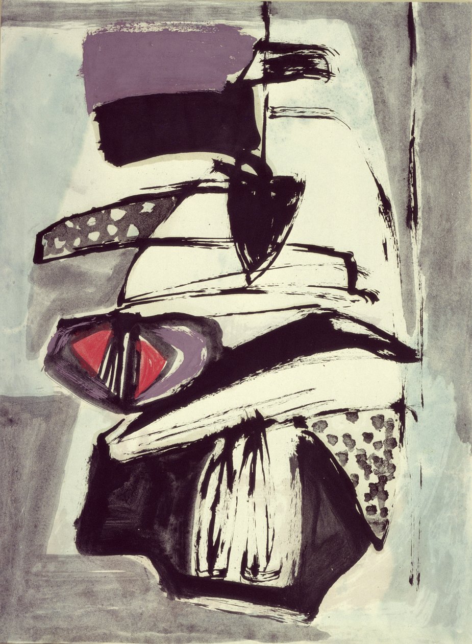 Composição (aguarela e guache sobre papel) de Jankel Adler