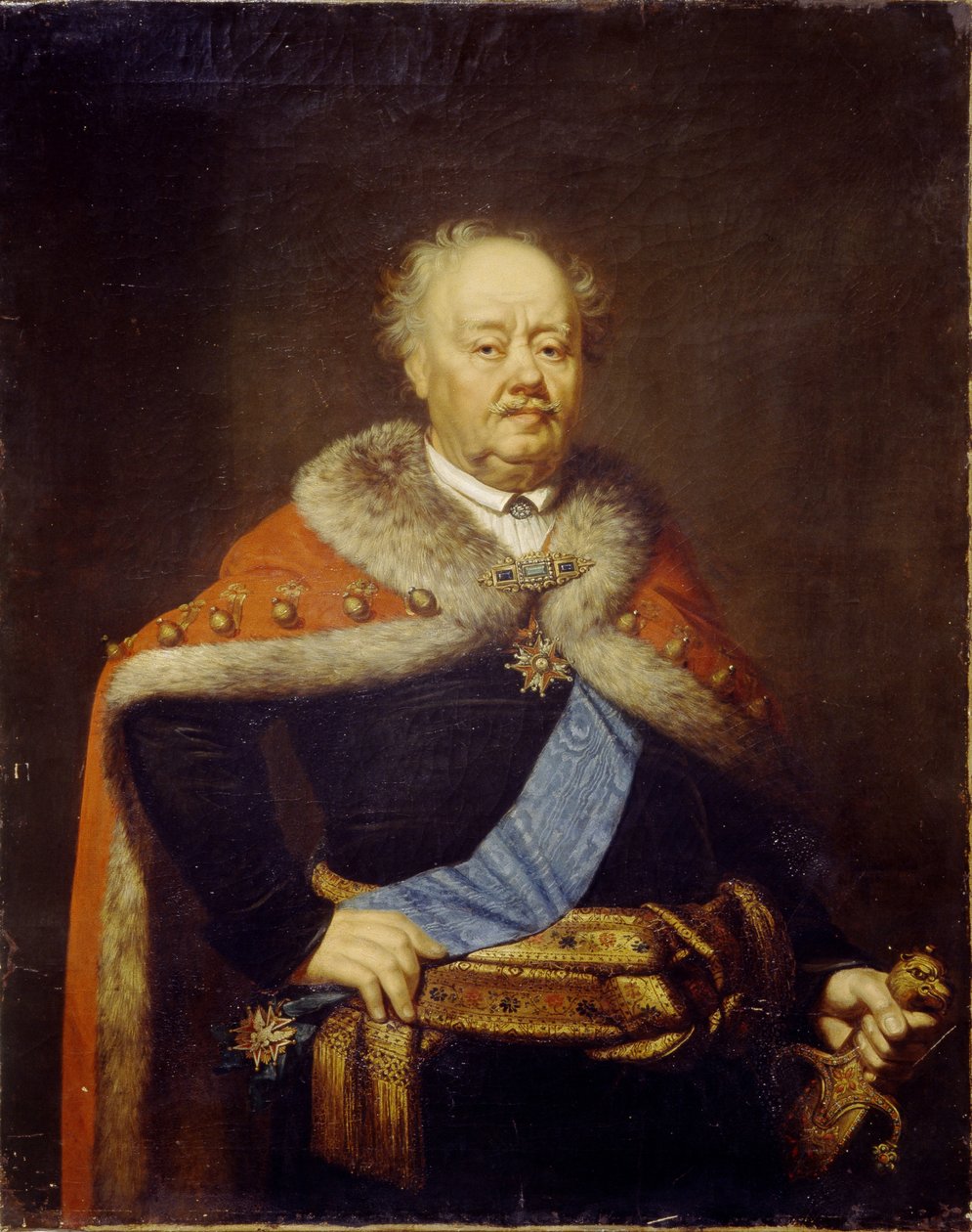 Retrato do Conde Franciszek Ksawery Branicki 1730-1819, 1818 de Janos Rombauer