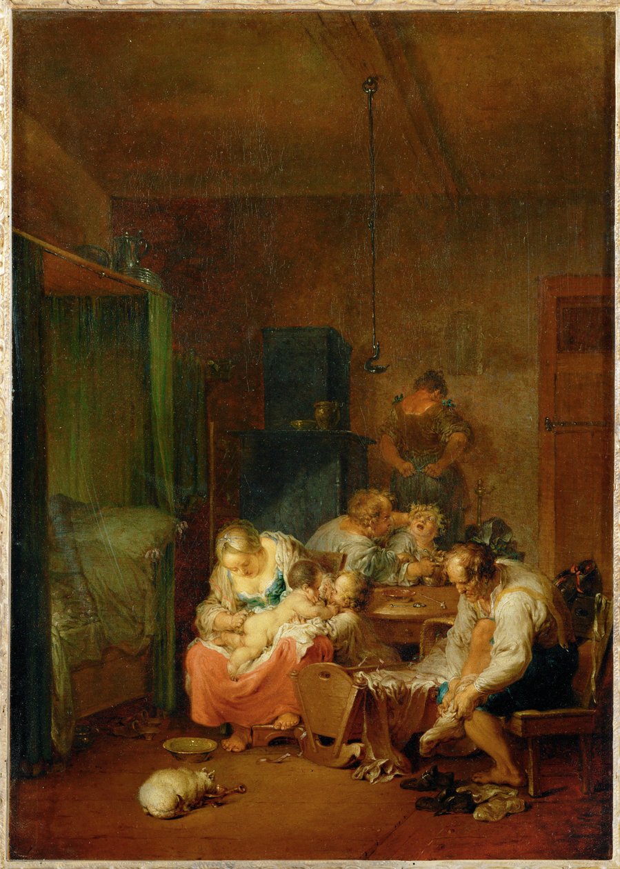 Interior, manhã (pintura sobre tela) de Januarius Zick