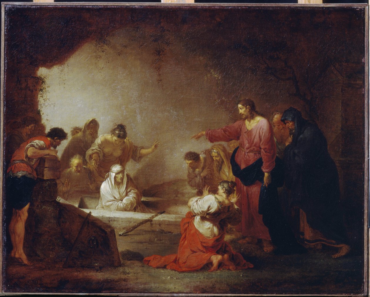 La resurrection de Lazare (Lazare de Bethanie). Peinture de Johann Rosso Januarius Zick (1730-1797), huile sur toile, vers 1793. Arte allemand 18 siecle. Museu de Belas Artes do Estado A. Pushkin, Moscovo. de Januarius Zick