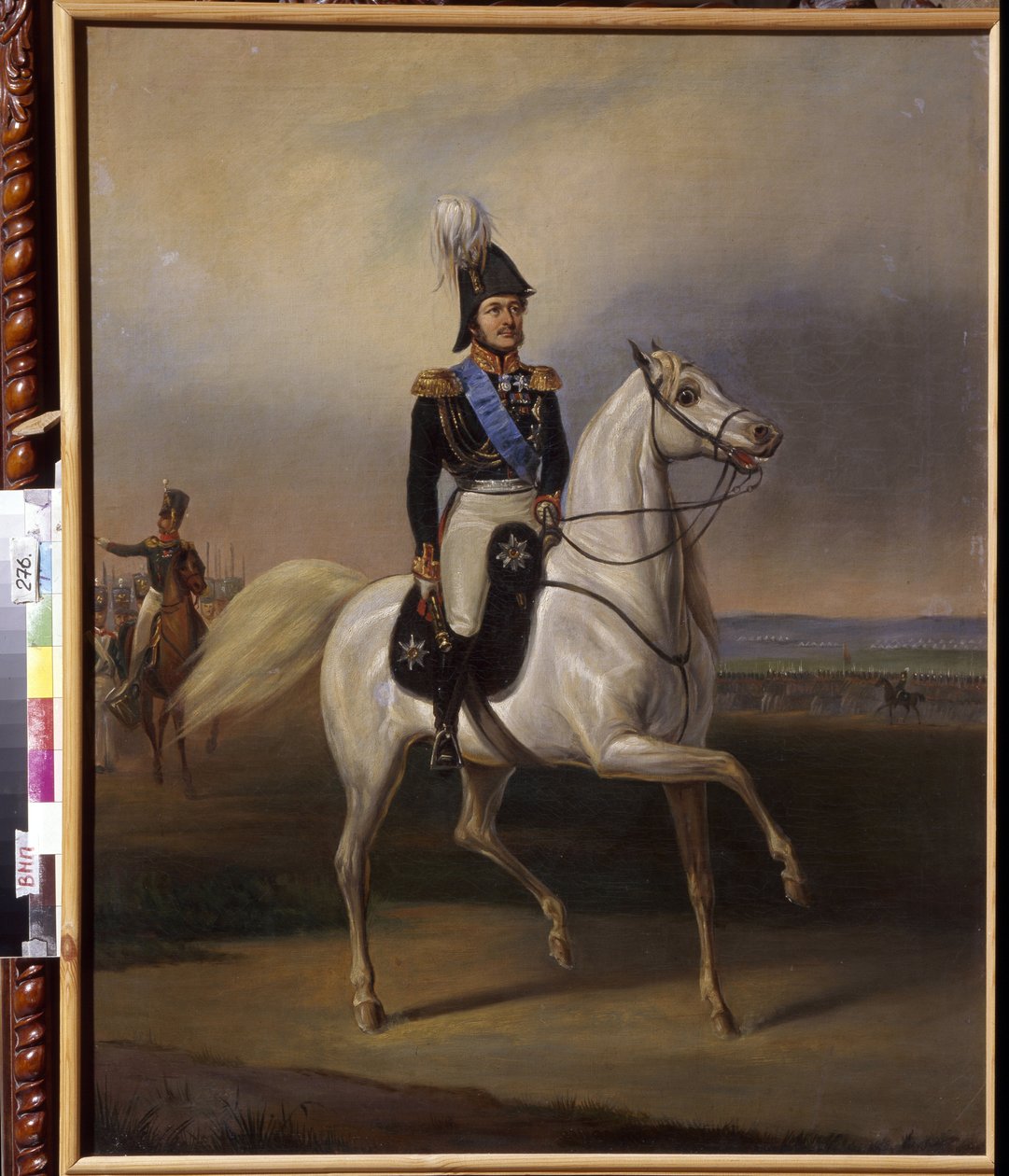 Ivan Fyodorovich Paskevich (1782-1856), conde de Erivan, vice-rei da Polônia. (Ivan Fyodorovich Paskevich, Conde de Erivan, vice-rei do reino da Polônia). Pintura de janeiro (Janvier) Suchodolski (1797-1875), óleo sobre tela, por volta de 1830. Arte polone de January Suchodolski