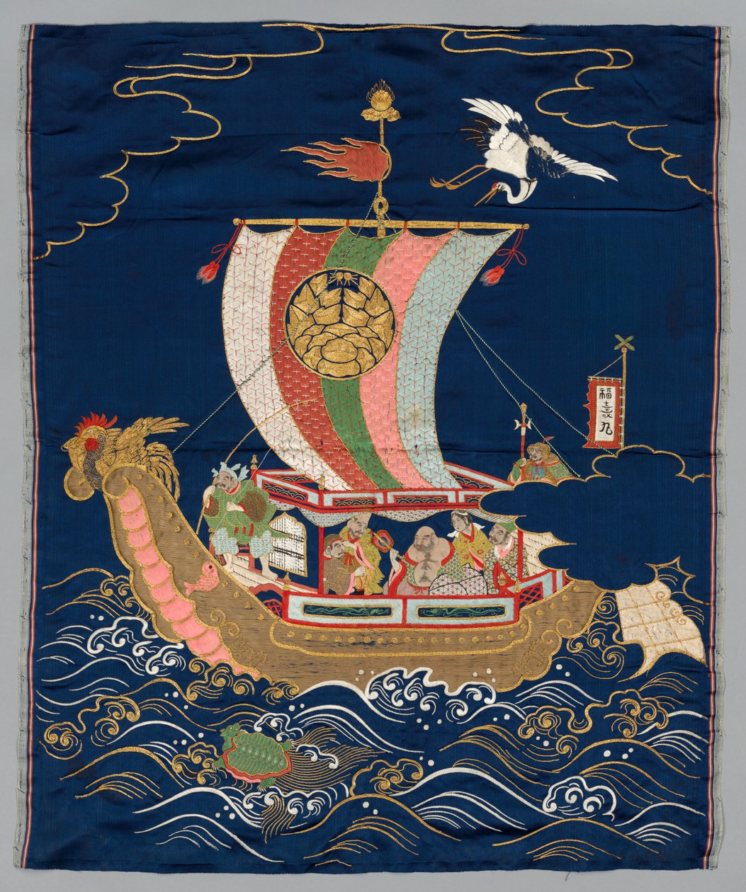 Fukusa bordado de Japan, late 19th early 20th century