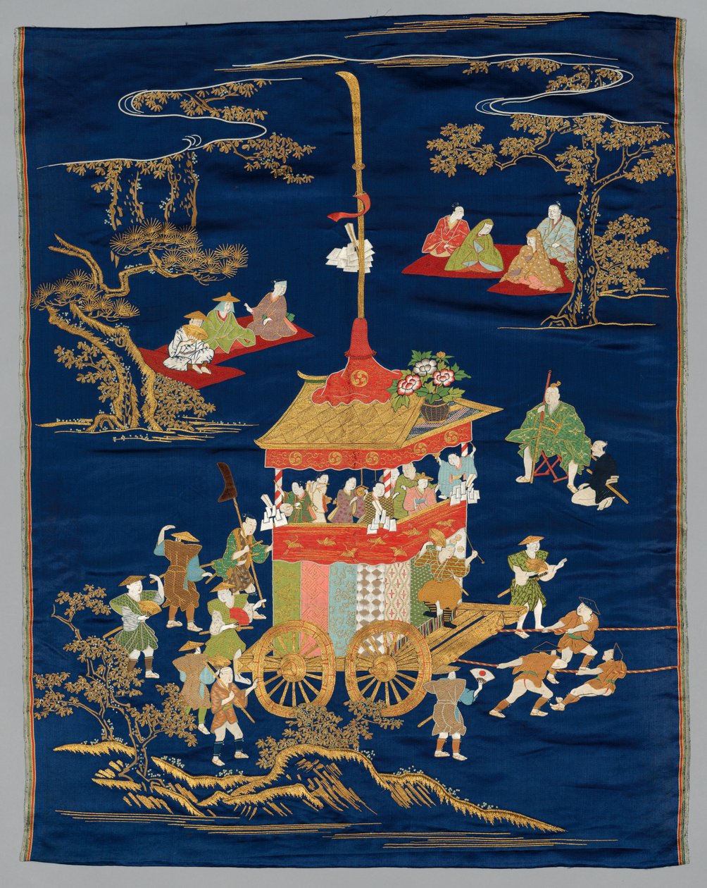 Fukusa bordado de Japan, late 19th early 20th century