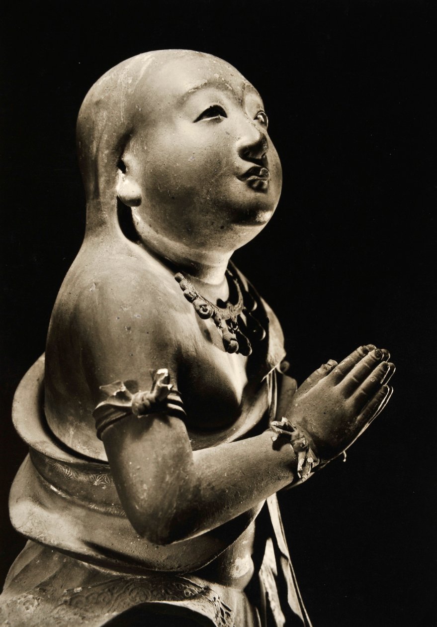 Atendente, do século VIII, Nara Period, Todaiji, Japão, 1950 de Japanese Photographer