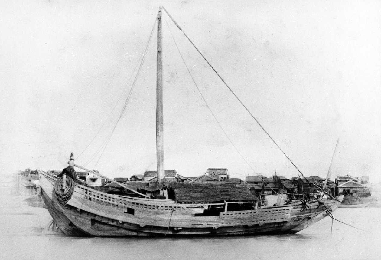 Barco japonês, c.1860s de Japanese Photographer