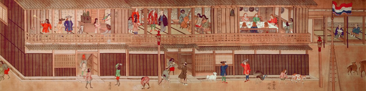 Uma cena doméstica, rolagem (consulte 22592 e 136098) de Japanese School