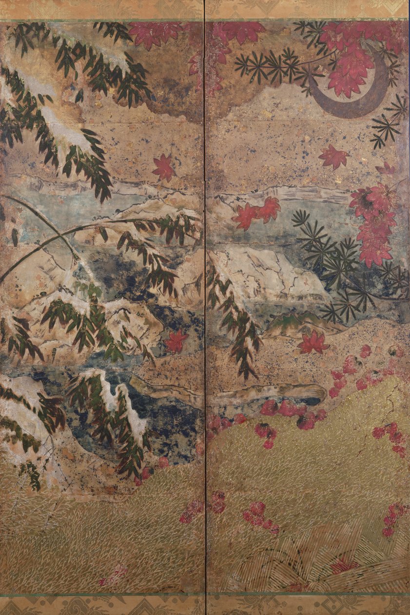 Plantas de outono e inverno, c.1550, de Japanese School