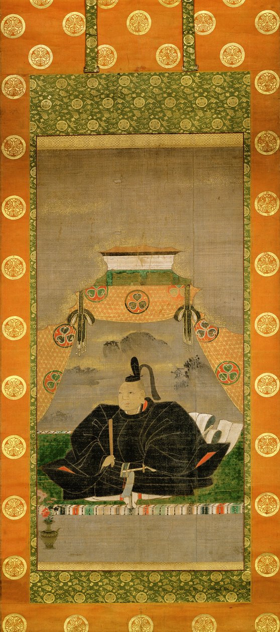 Retrato de Tokugawa Ieyasu (1543 - 1616), japonês, século XVII de Japanese School