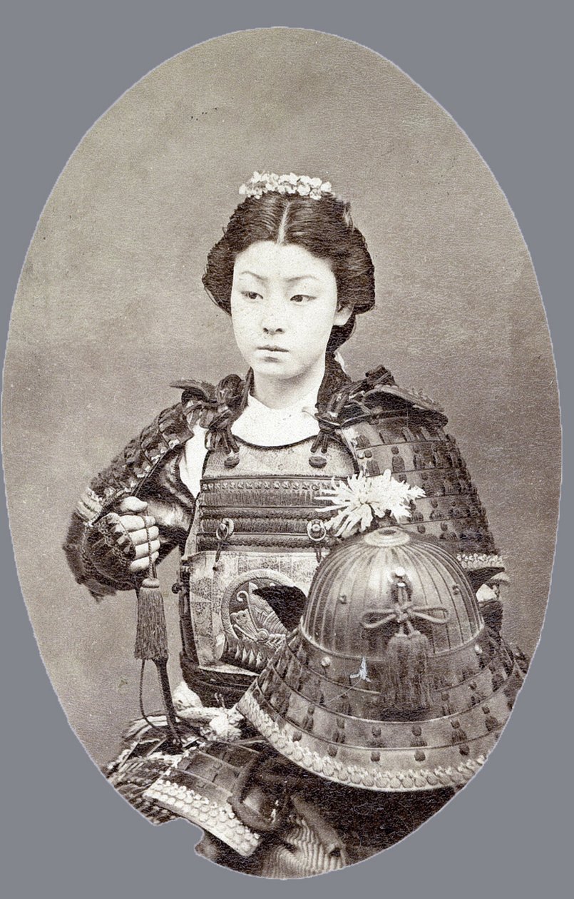 Uma Samurai fêmea de Japanese Photographer