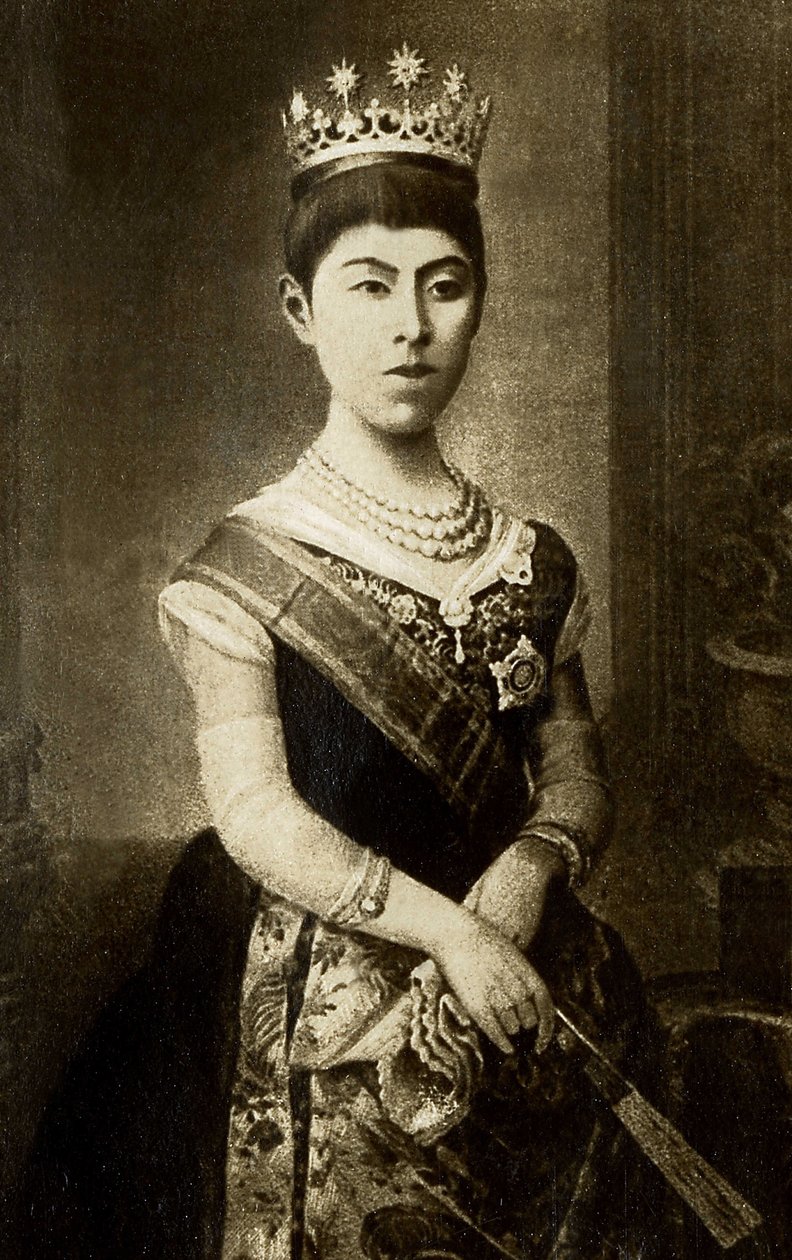 Retrato de Haruko, Imperador do Japão. Fotografia, início do século XX. de Japanese Photographer