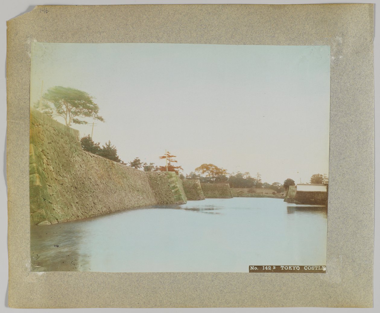 Castelo de Tóquio, Japão (foto a p/b colorida à mão) de Japanese Photographer