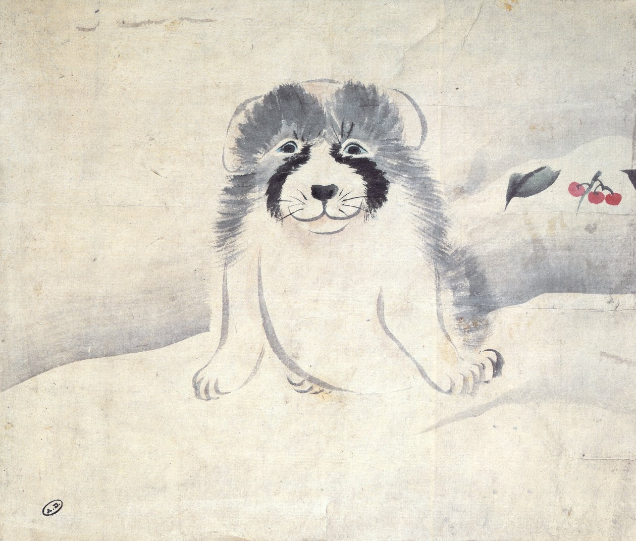 Um cachorro (wc no papel) de Japanese School