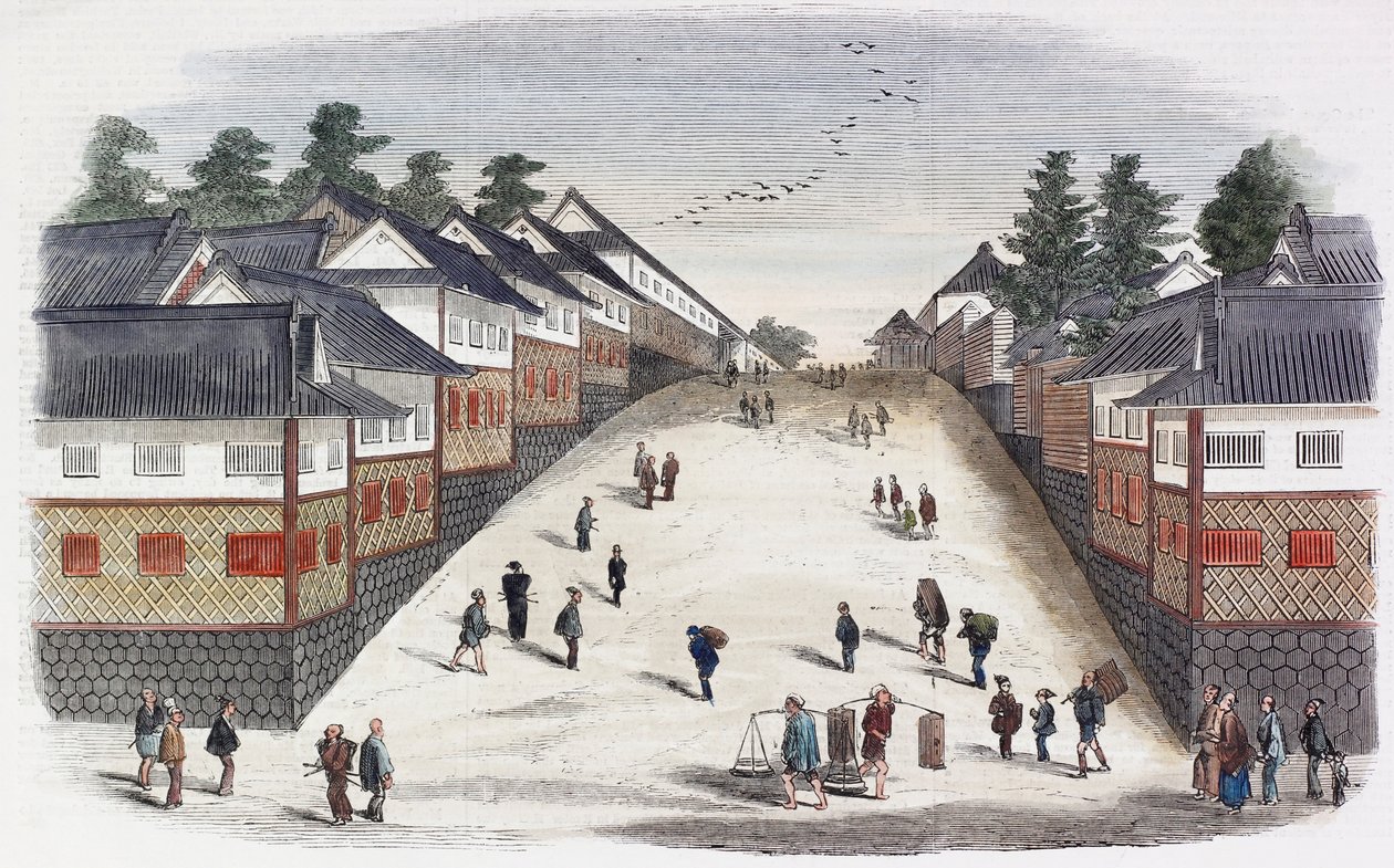 Uma rua em Princes Quarter, Jeddo de Japanese School