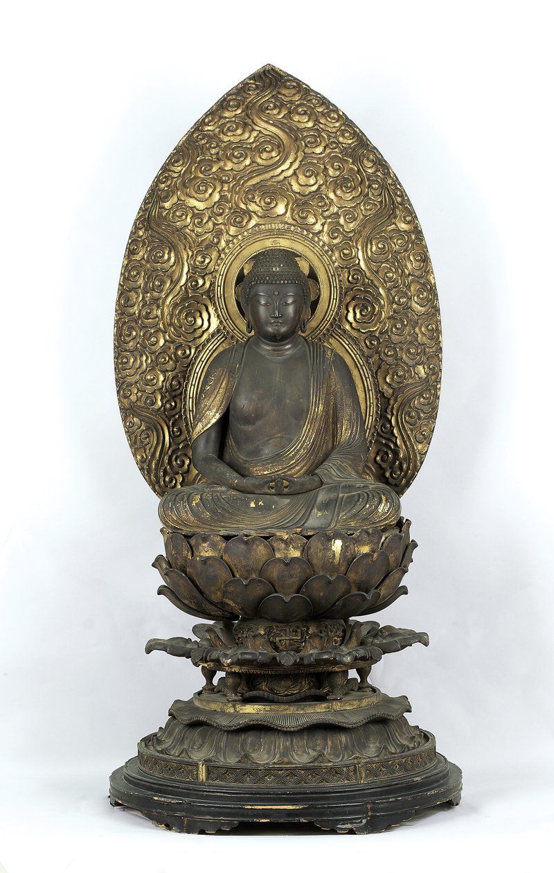 Amida Buddha (madeira) de Japanese School
