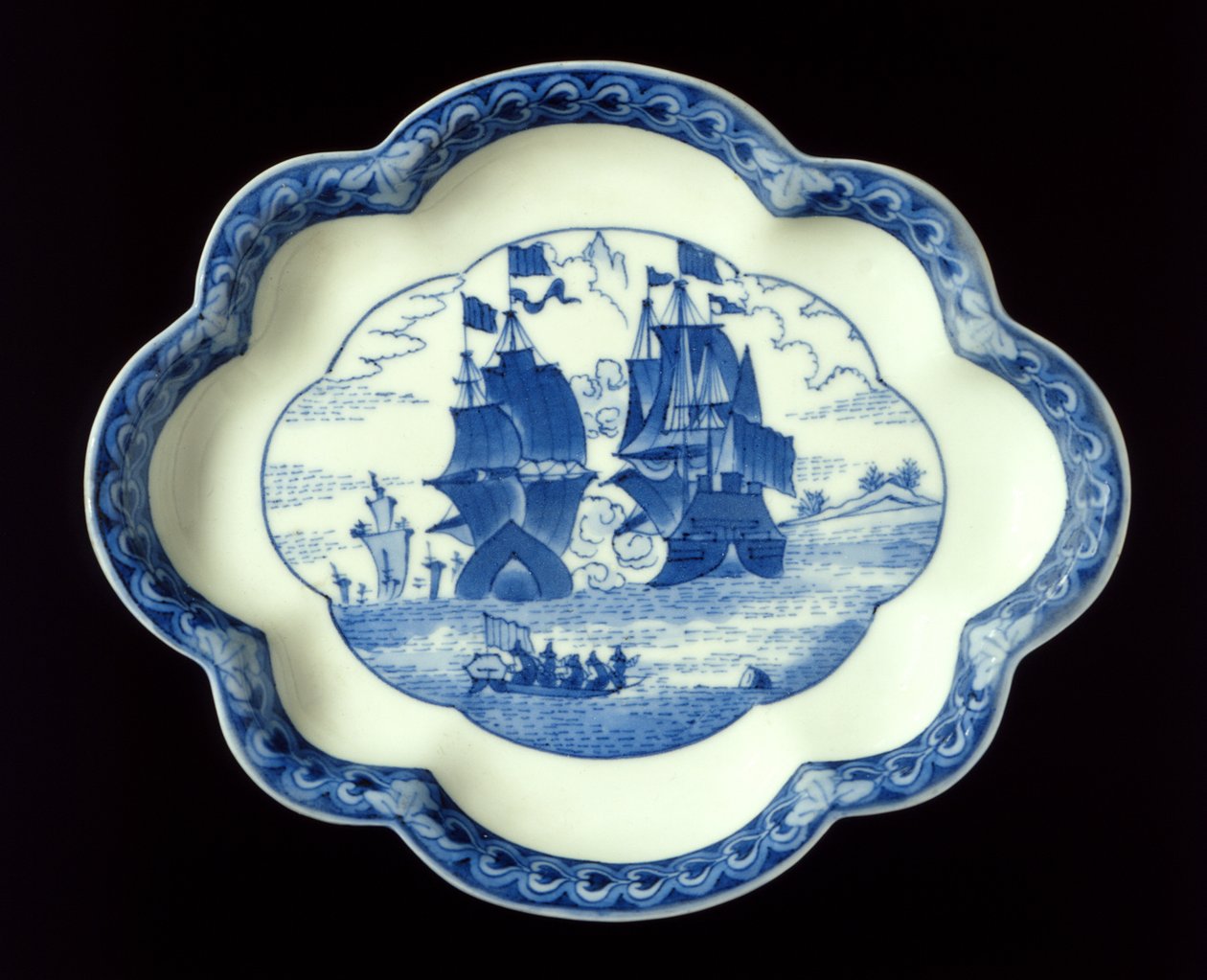 Arita prato, depois de um original holandês, final do século XVII (porcelana) de Japanese School
