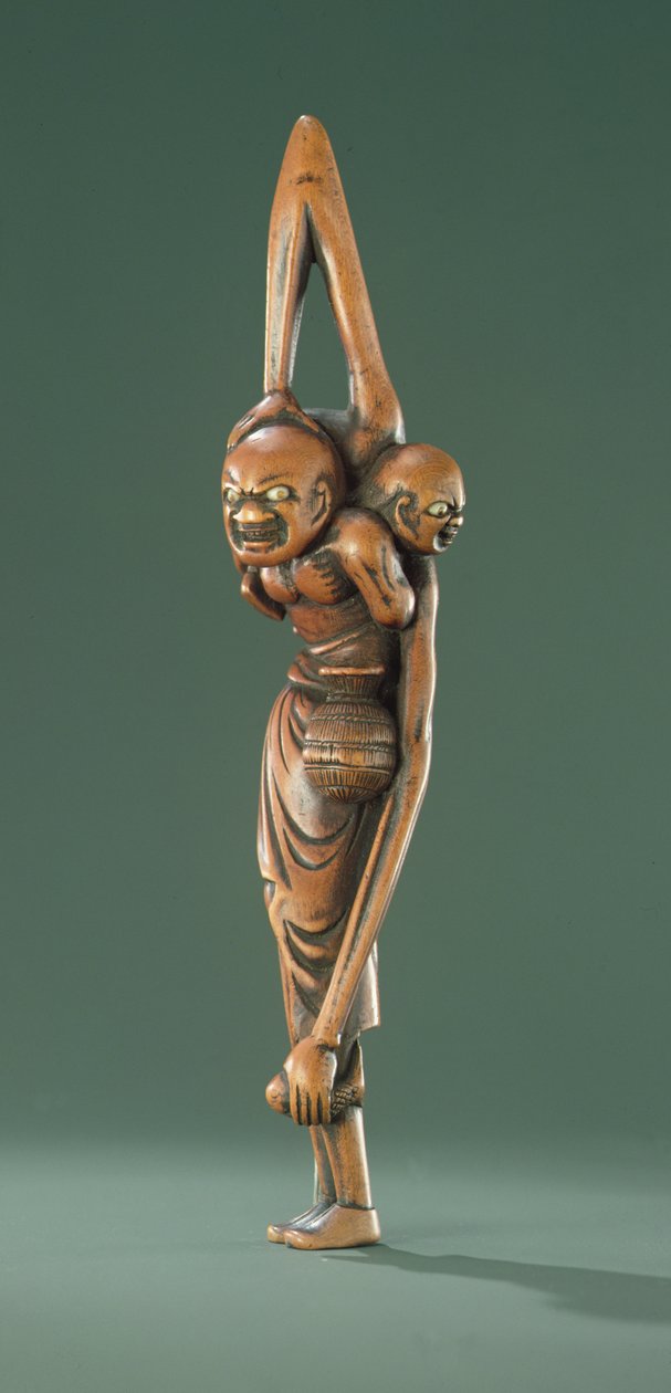 Ashinaga e Tenaga, período Edo (madeira) de Japanese School