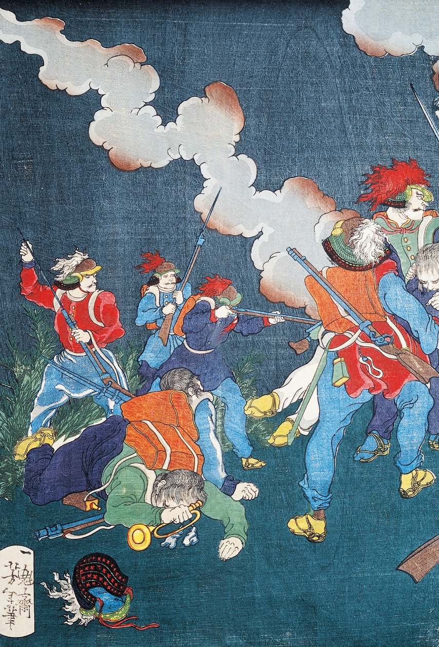 Cena de batalha, sewamono (peça doméstica) de Japanese School