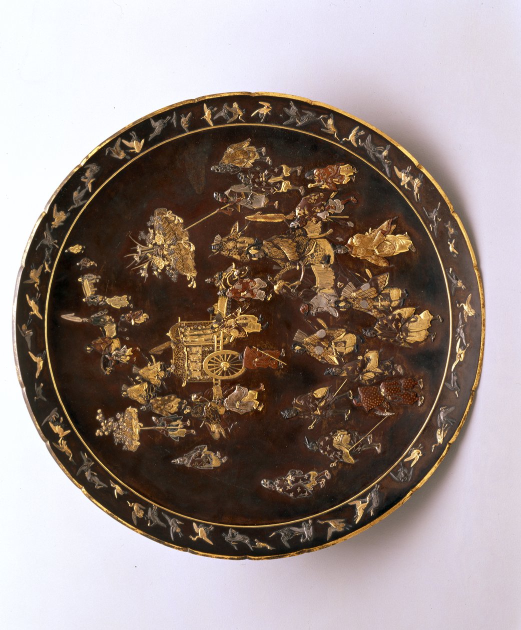 Carregador, c.1885 (bronze, prata, cobre e dourado) de Japanese School
