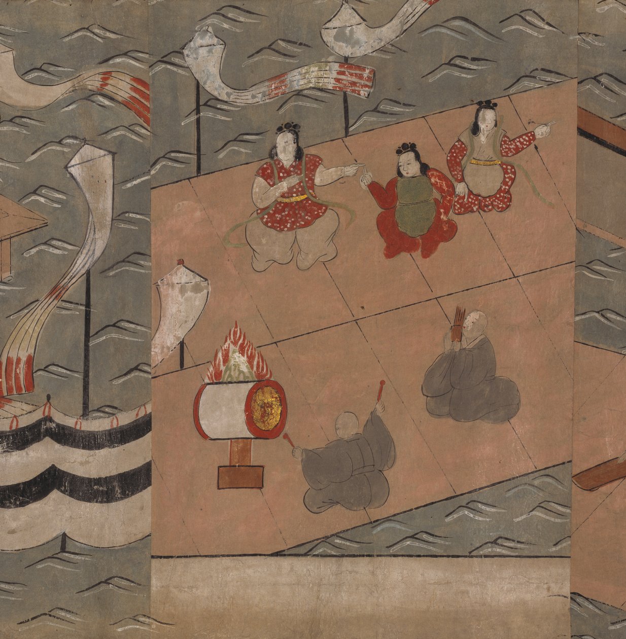 Músicos chineses, ilustração do 