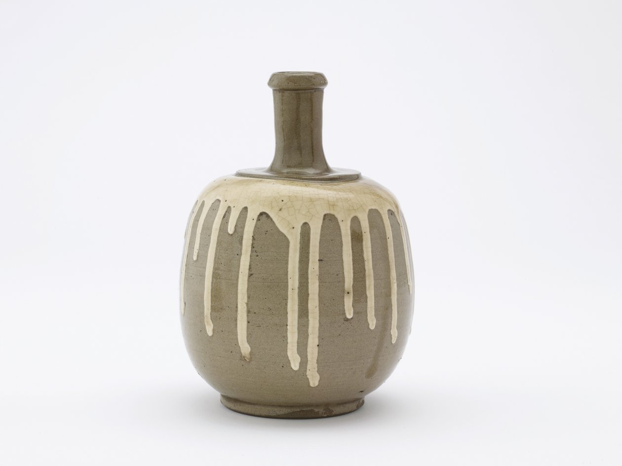Garrafa comercial para vinho medicinal, Tachikui, prefeitura de Hyogo, era de Meiji, final do século XIX (cerâmica) de Japanese School
