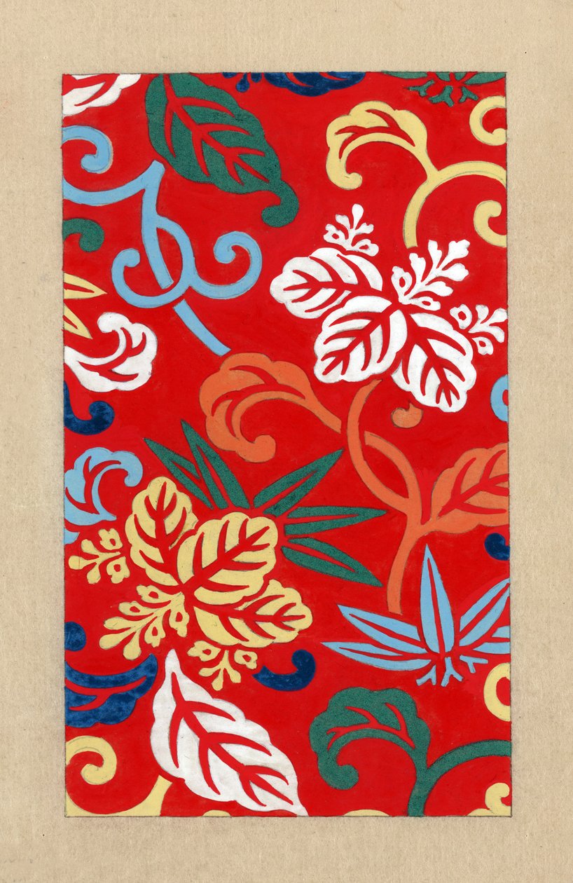 Design para a confecção de quimonos utilizando o método Nishike de impressão em bloco de madeira (impressão em bloco de madeira colorida à mão) de Japanese School