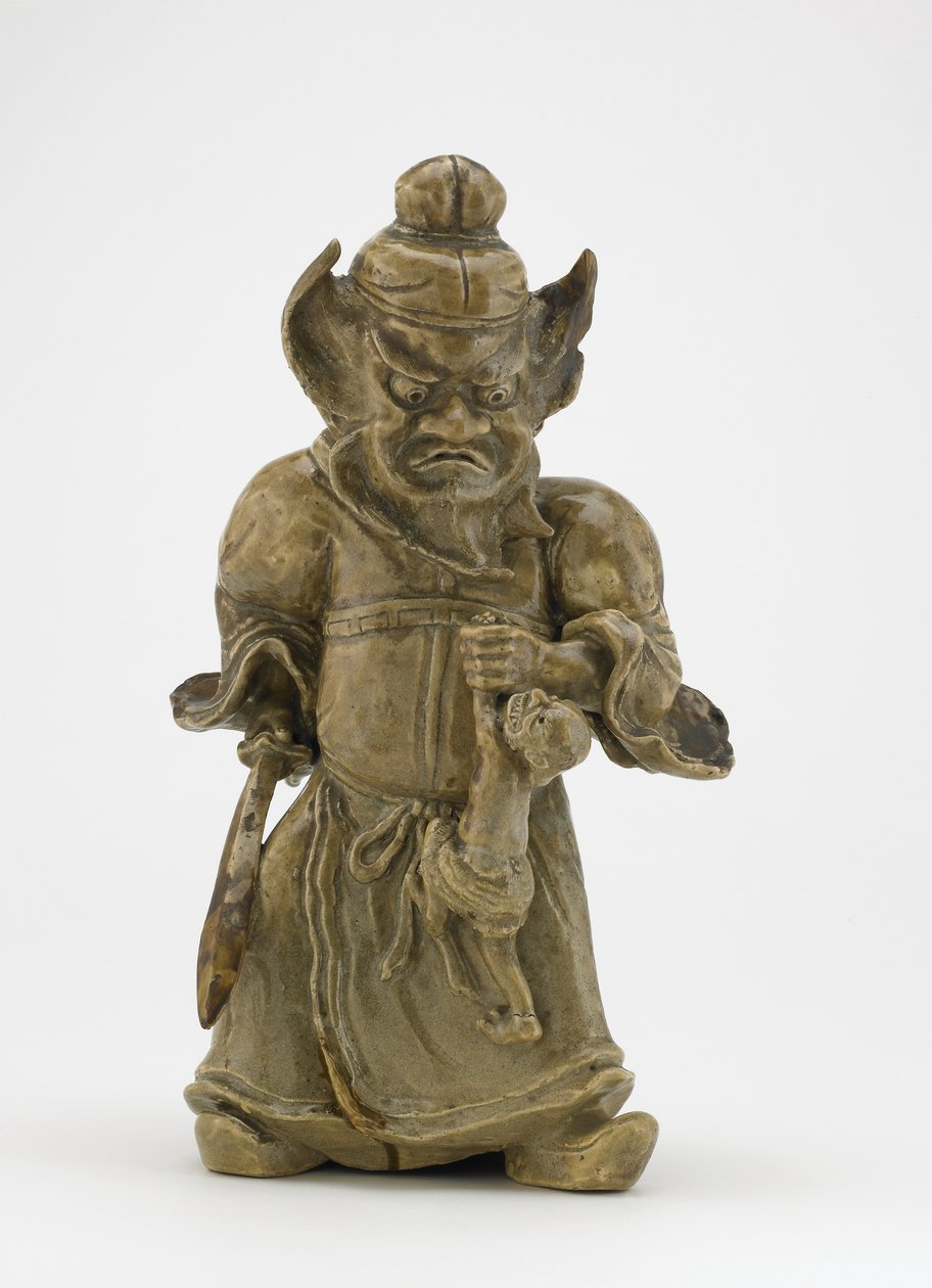 Figura de Shoki o demônio queller, Tóquio, período de Edo (cerâmica) de Japanese School